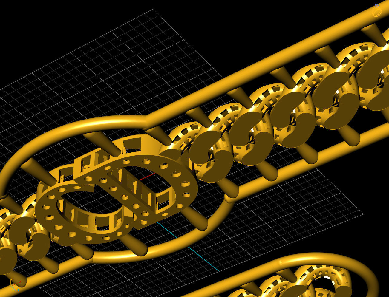 8 MM 45 CM CUBAN LINK CHAIN FOR BRACELET OR NECKLACE 3D print model_6