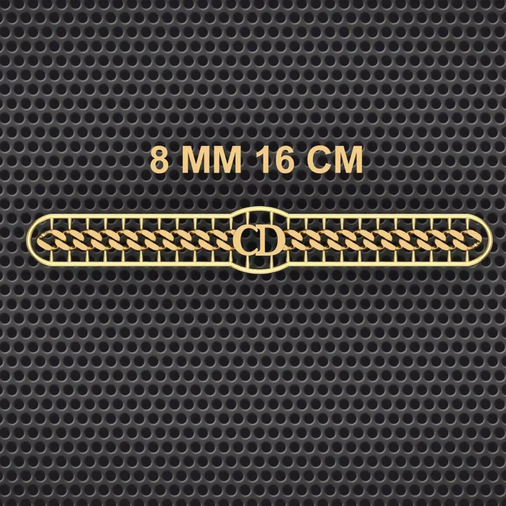 8 MM 16 CM CUBAN LINK CHAIN FOR BRACELET OR NECKLACE 3D print model_0