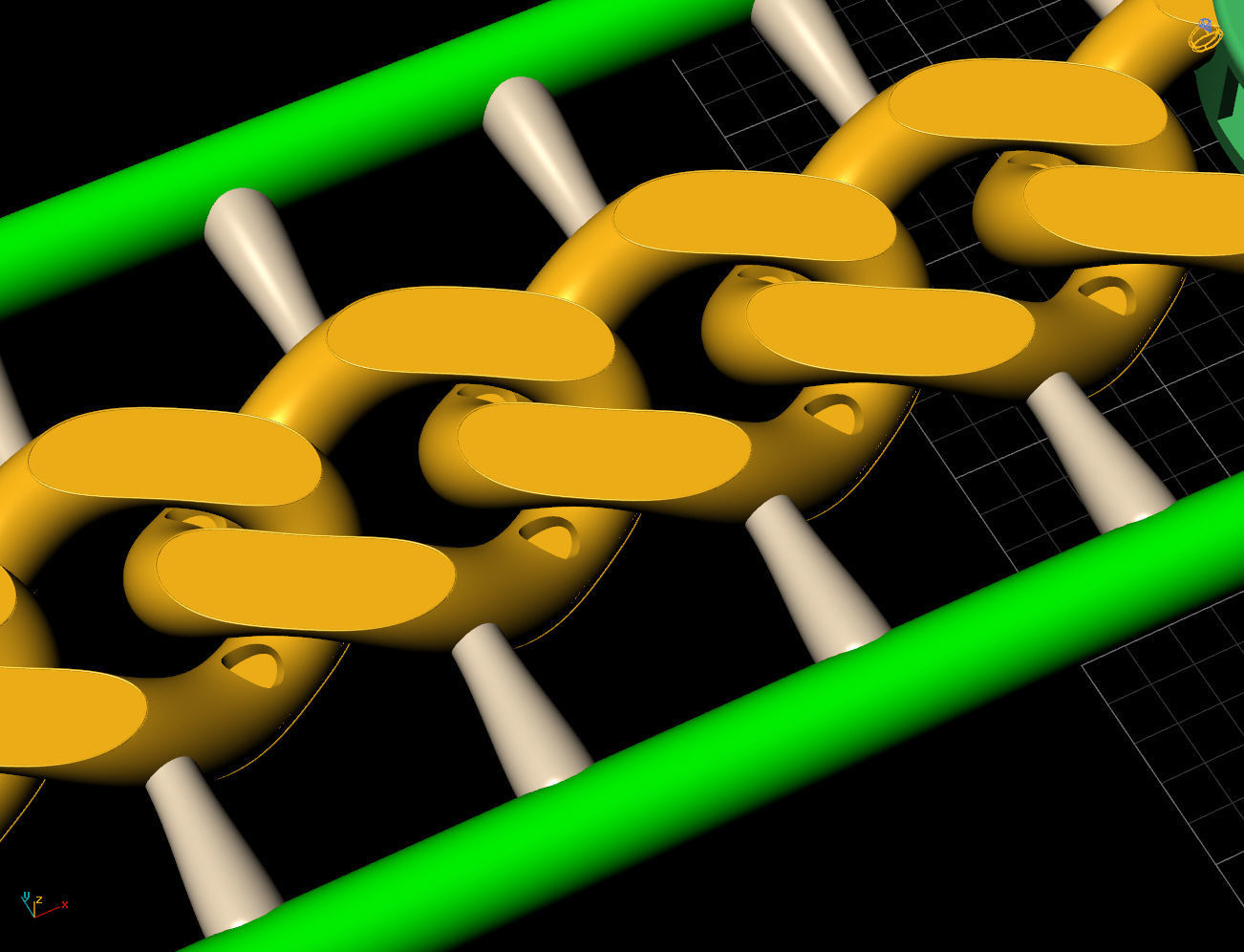 8 MM 16 CM CUBAN LINK CHAIN FOR BRACELET OR NECKLACE 3D print model_7