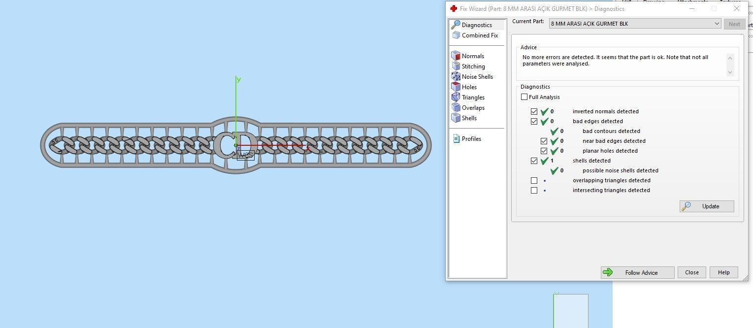 8 MM 16 CM CUBAN LINK CHAIN FOR BRACELET OR NECKLACE 3D print model_2