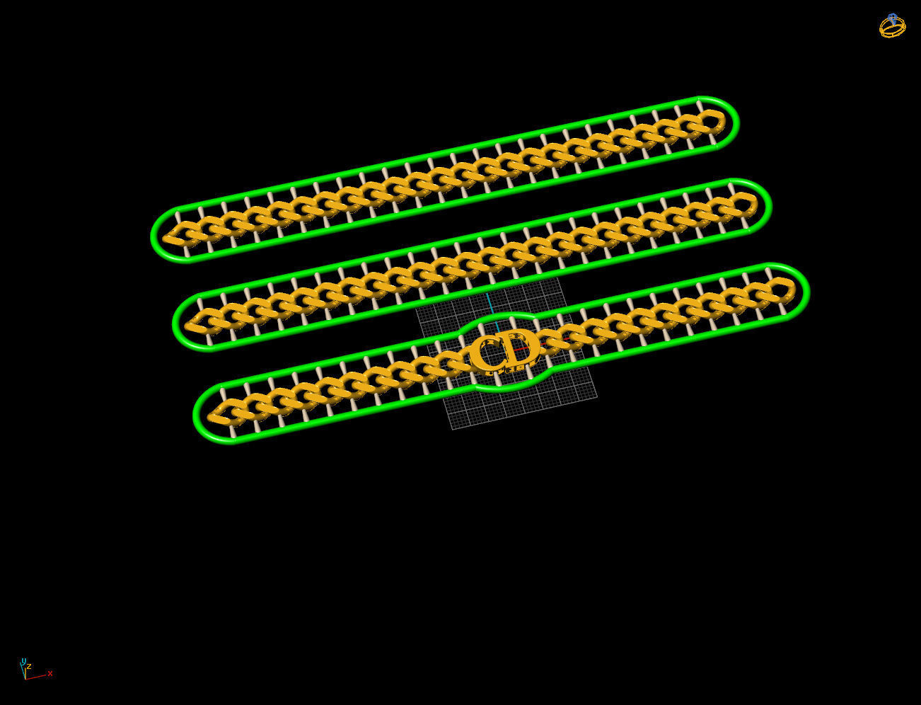 8 MM 45 CM CUBAN LINK CHAIN FOR BRACELET OR NECKLACE 3D print model_8