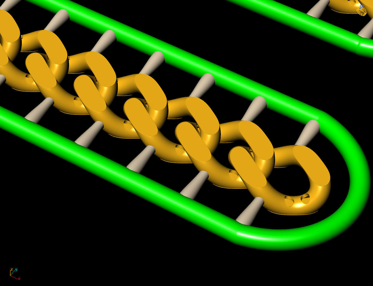 8 MM 45 CM CUBAN LINK CHAIN FOR BRACELET OR NECKLACE 3D print model_6