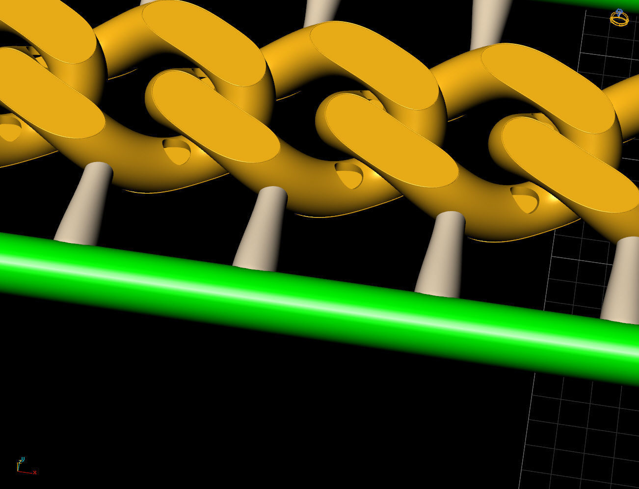 8 MM 45 CM CUBAN LINK CHAIN FOR BRACELET OR NECKLACE 3D print model_3