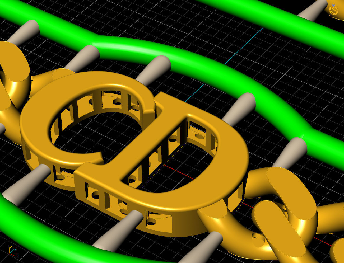 8 MM 45 CM CUBAN LINK CHAIN FOR BRACELET OR NECKLACE 3D print model_7