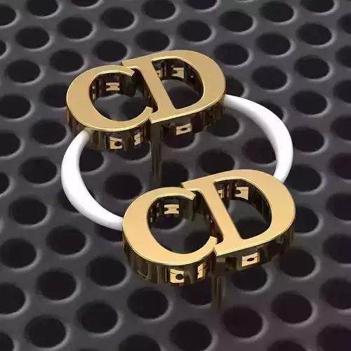 8 MM  Logo Earrings for Women
