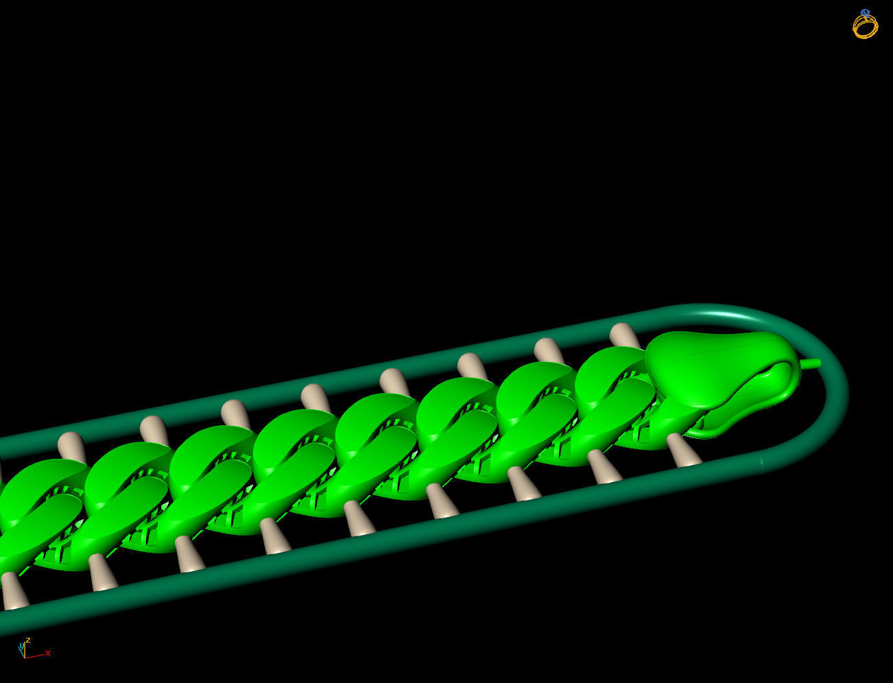 8 MM 16 CM CUBAN LINK CHAIN FOR BRACELET OR NECKLACE 3D print model_6