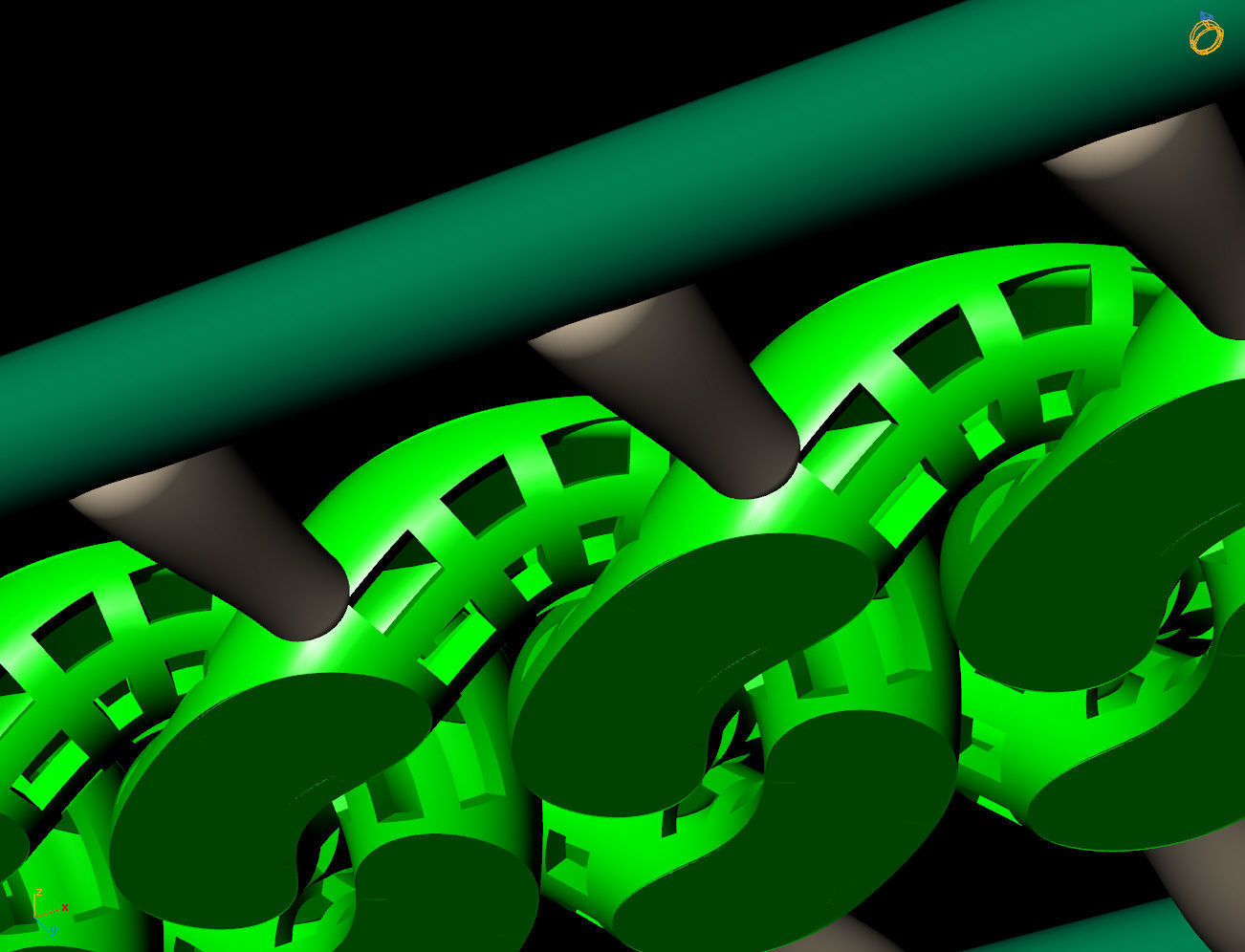 8 MM 16 CM CUBAN LINK CHAIN FOR BRACELET OR NECKLACE 3D print model_2