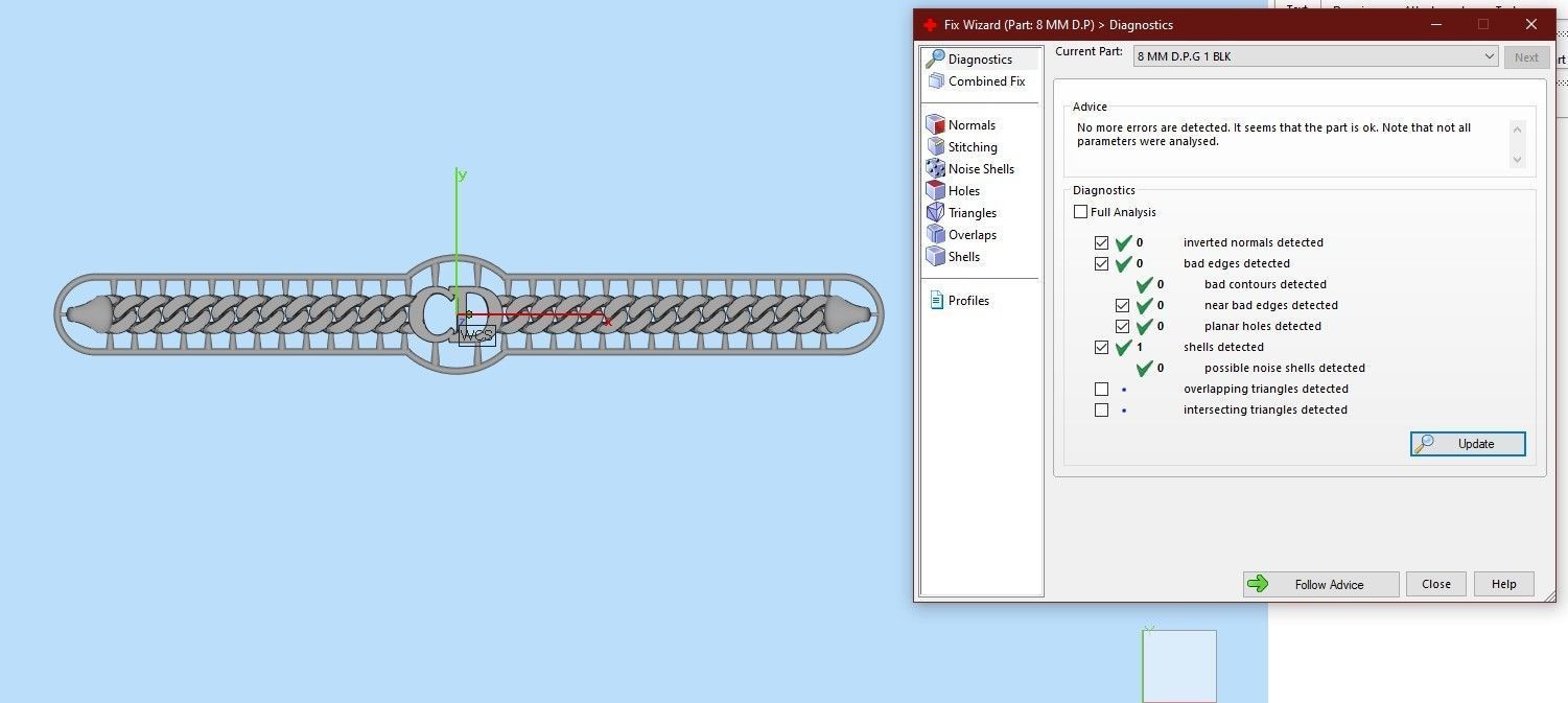 8 MM 16 CM CUBAN LINK CHAIN FOR BRACELET OR NECKLACE 3D print model_1