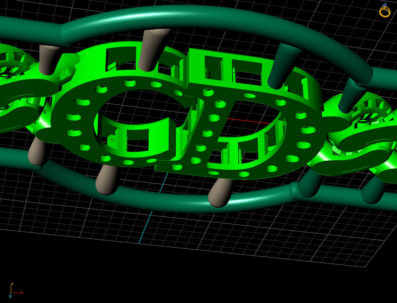 8 MM 16 CM CUBAN LINK CHAIN FOR BRACELET OR NECKLACE 3D print model_4