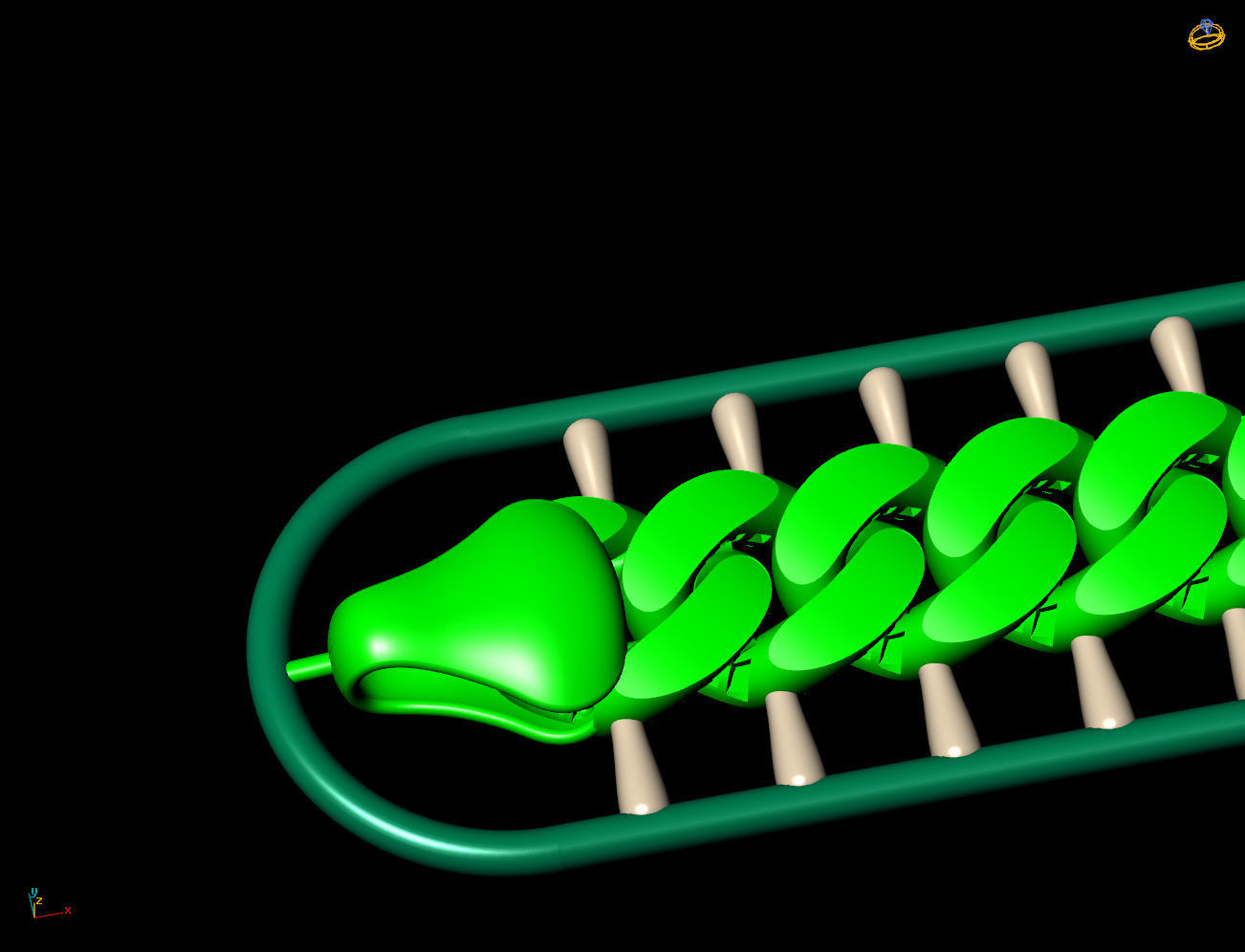 8 MM 16 CM CUBAN LINK CHAIN FOR BRACELET OR NECKLACE 3D print model_5