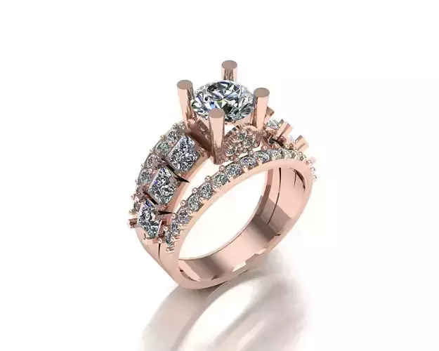Wedding Engagement Women Ring 3D print model 
