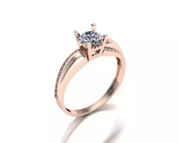 Wedding Engagement Women Ring 3D print model 