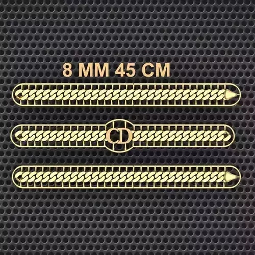 8 mm 45 cm CUBAN LINK CHAIN FOR BRACELET OR NECKLACE