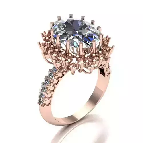 Wedding Engagement Women Ring 3D print model 