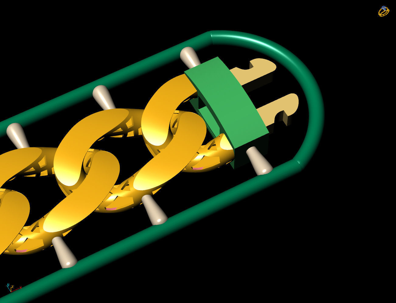 10 MM 18 CM CUBAN LINK CHAIN FOR BRACELET OR NECKLACE 3D print model_11