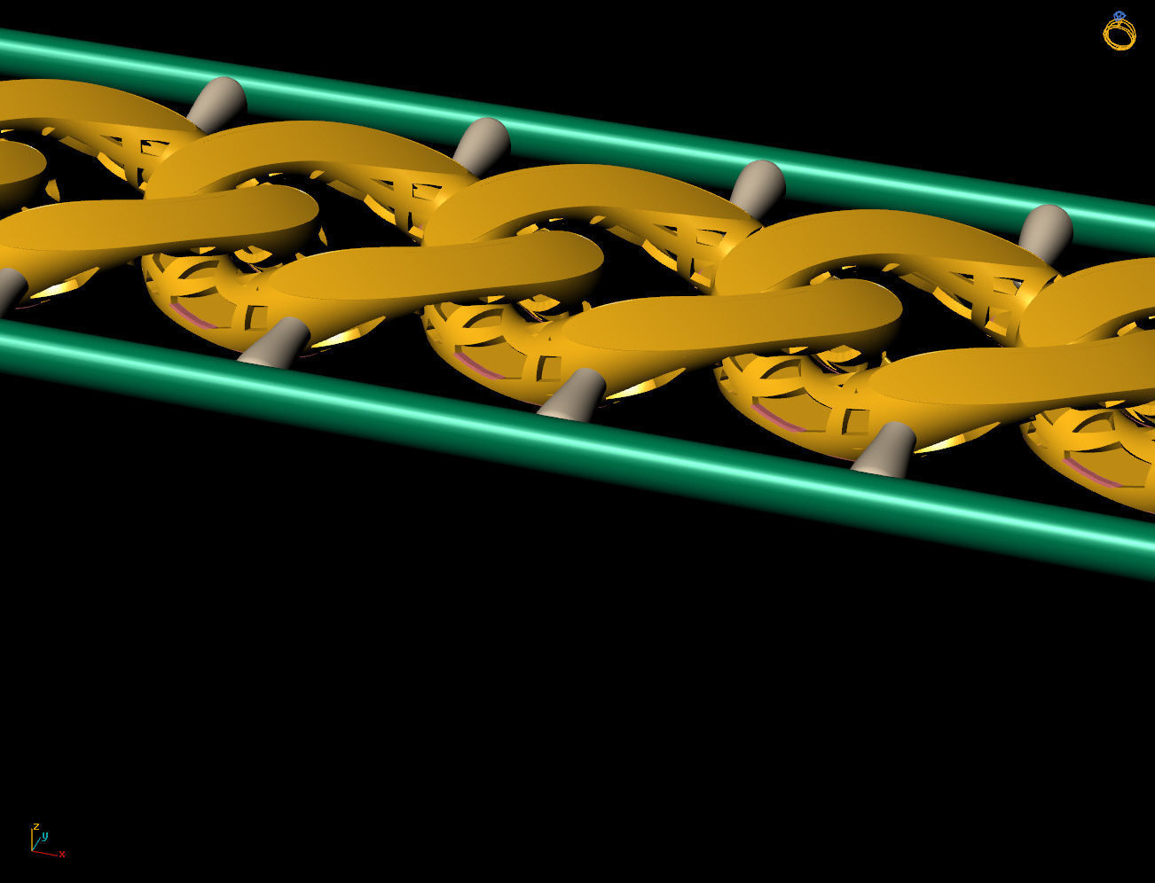 10 MM 18 CM CUBAN LINK CHAIN FOR BRACELET OR NECKLACE 3D print model_9