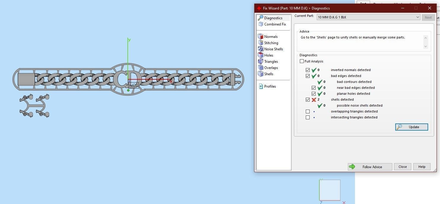 10 MM 18 CM CUBAN LINK CHAIN FOR BRACELET OR NECKLACE 3D print model_1