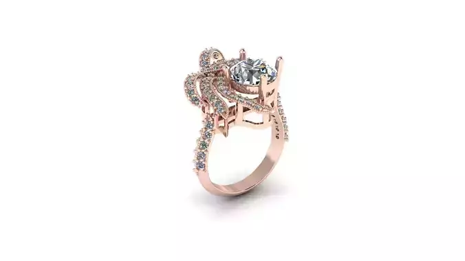 Wedding Engagement Women Ring 3D print model 