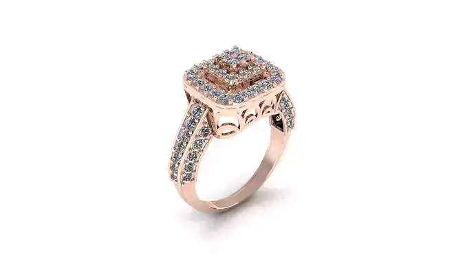 Wedding Engagement Women Ring 3D print model 