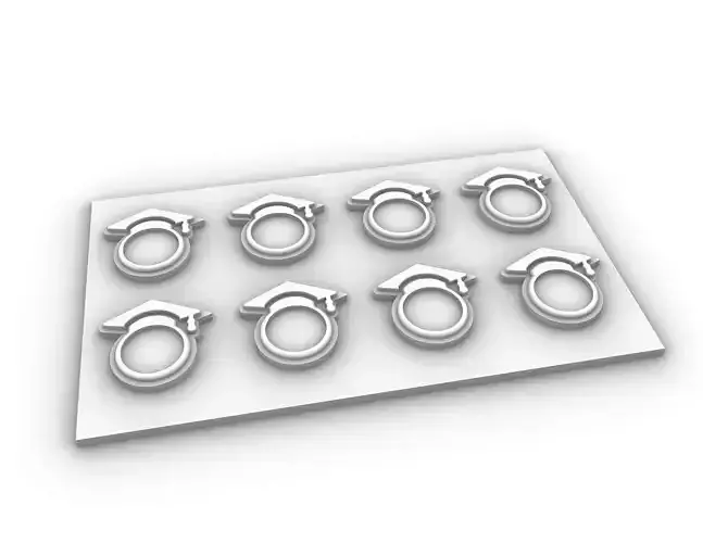 Graduation chocolate mold 3D print model