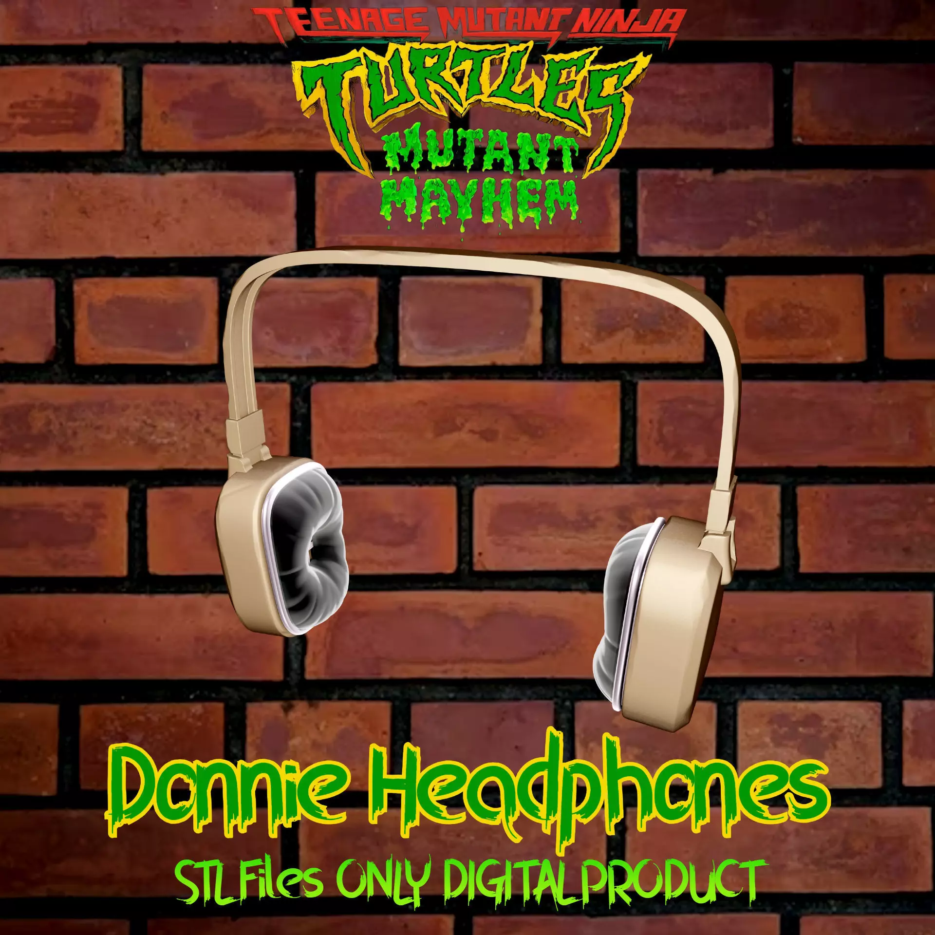Donatello Headphones Teenage Mutant Ninja Turtles Cosplay 3D print model