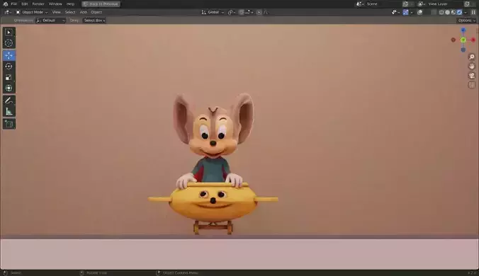 Super Mouse 3D model from Comic Books  Milt Steins Super Mouse 