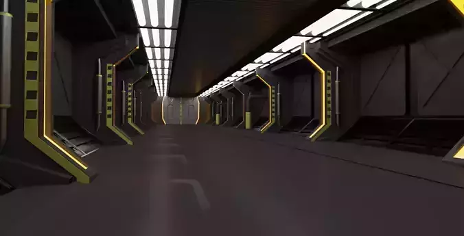 sci-fi  corridor