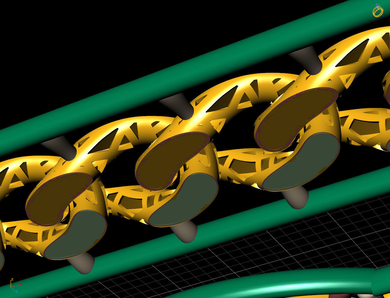 10 MM 45 CM CUBAN LINK CHAIN FOR BRACELET OR NECKLACE 3D print model_9