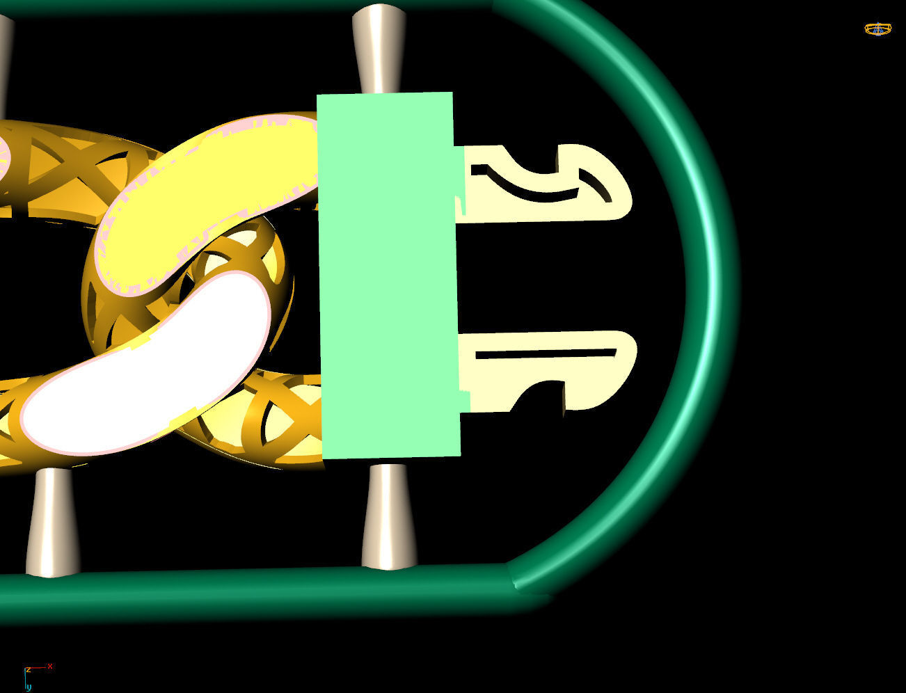 10 MM 45 CM CUBAN LINK CHAIN FOR BRACELET OR NECKLACE 3D print model_5