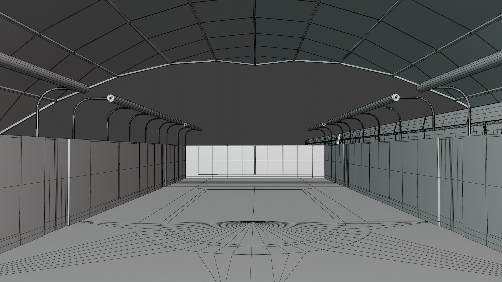 Monorail station with train 2023 V 3D model_14