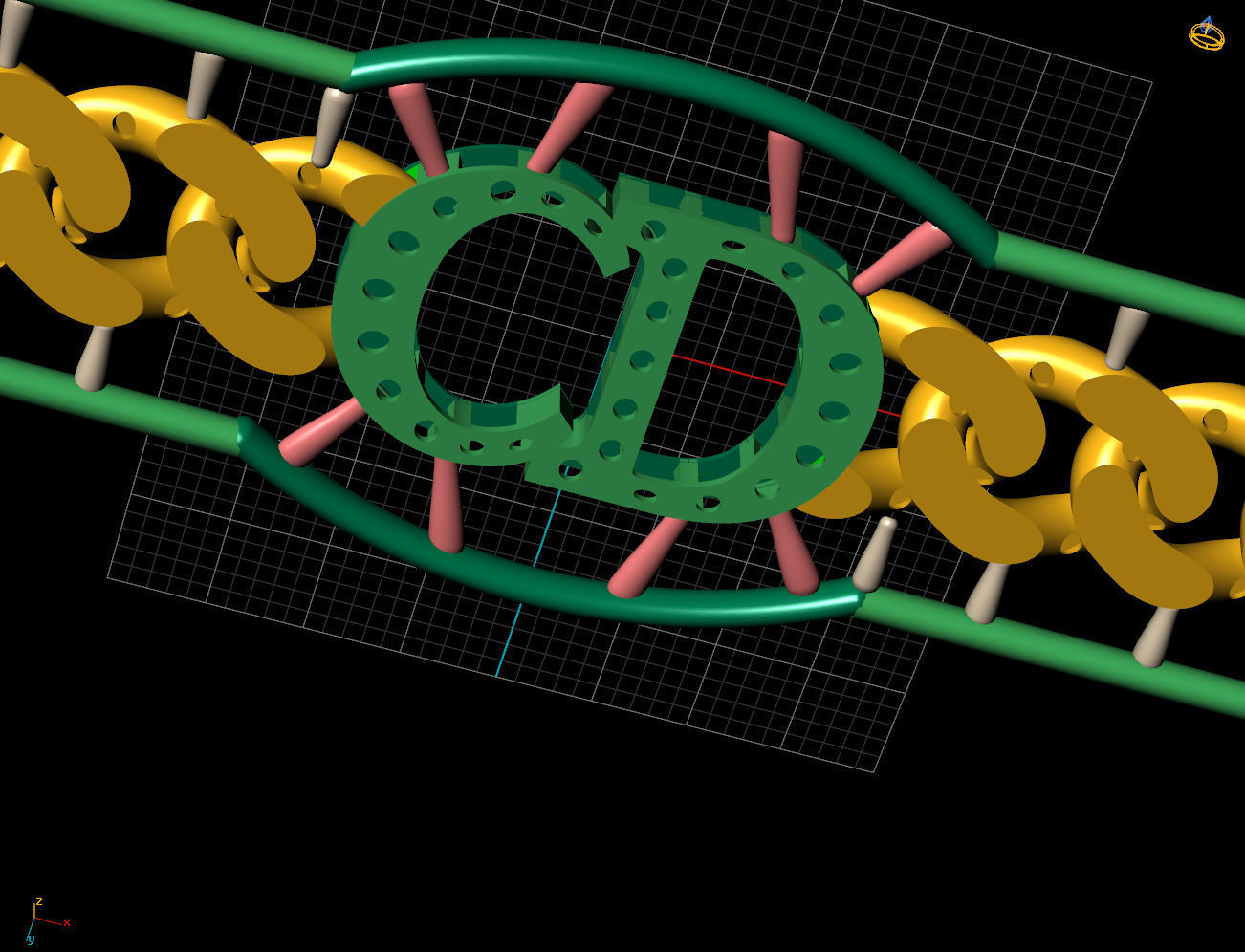 12 MM 18 CM CUBAN LINK CHAIN FOR BRACELET OR NECKLACE 3D print model_3