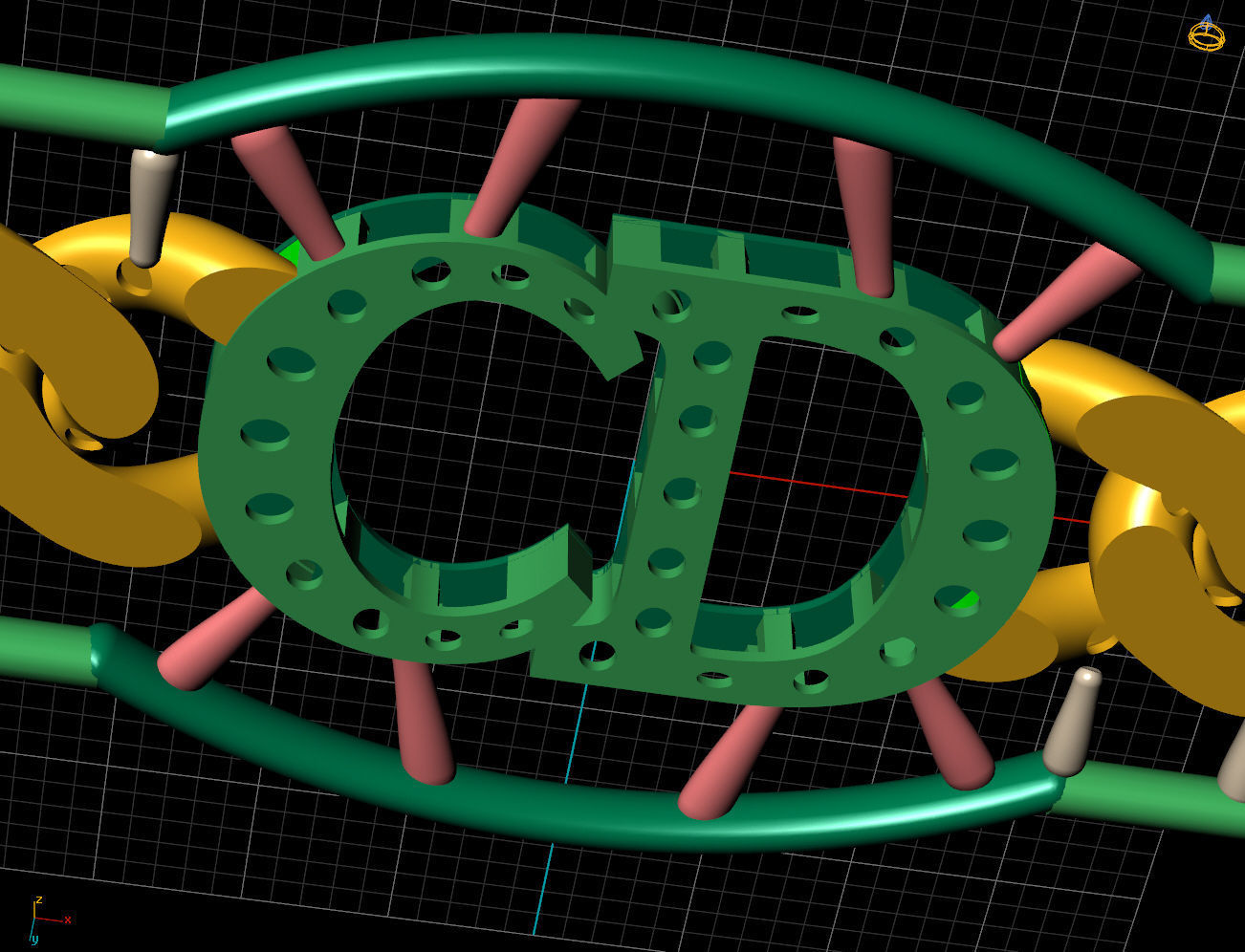 12 MM 18 CM CUBAN LINK CHAIN FOR BRACELET OR NECKLACE 3D print model_9