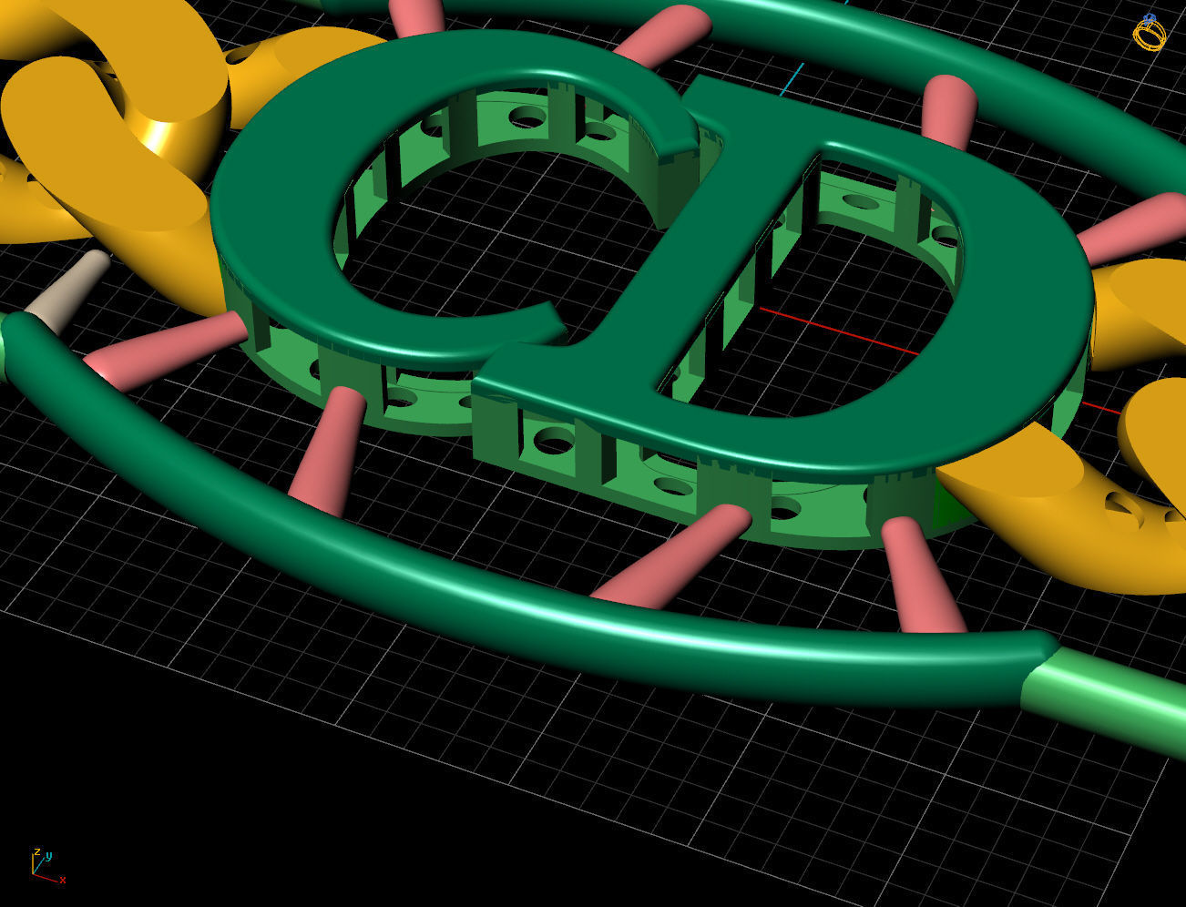 12 MM 18 CM CUBAN LINK CHAIN FOR BRACELET OR NECKLACE 3D print model_2