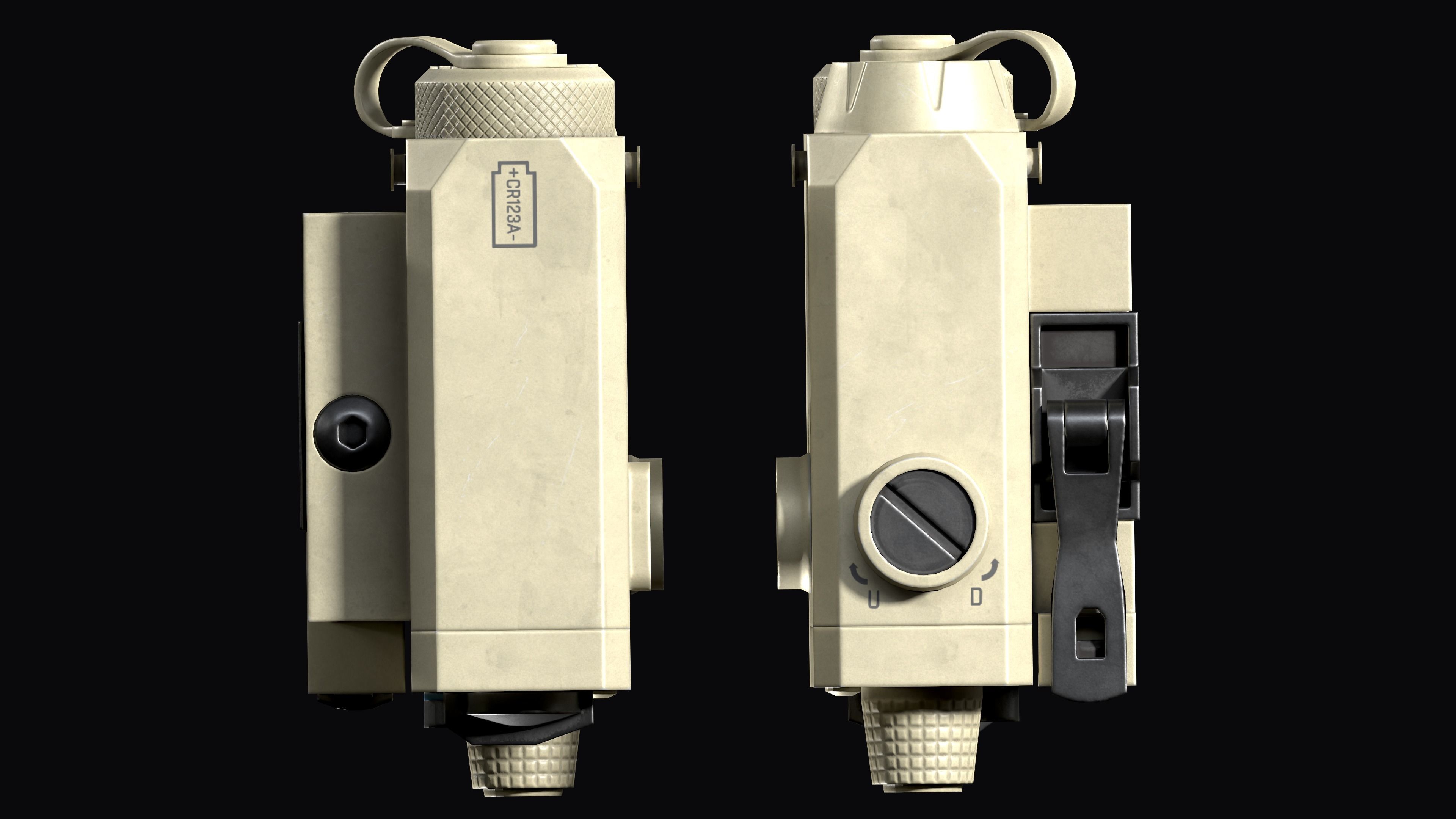 Tactical device Laser Sight Holosun LS321 Low-poly 3D model_16