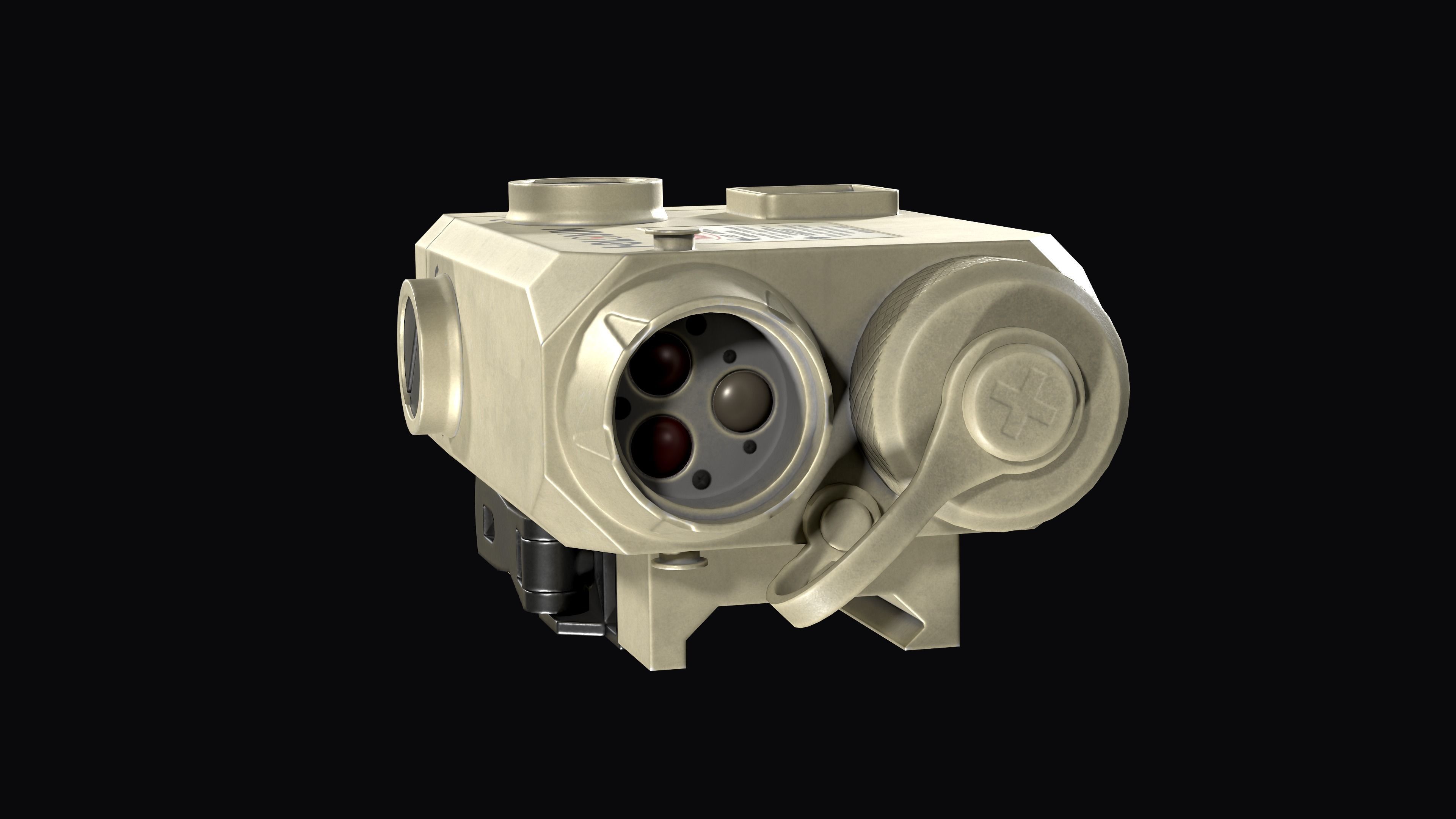 Tactical device Laser Sight Holosun LS321 Low-poly 3D model_14