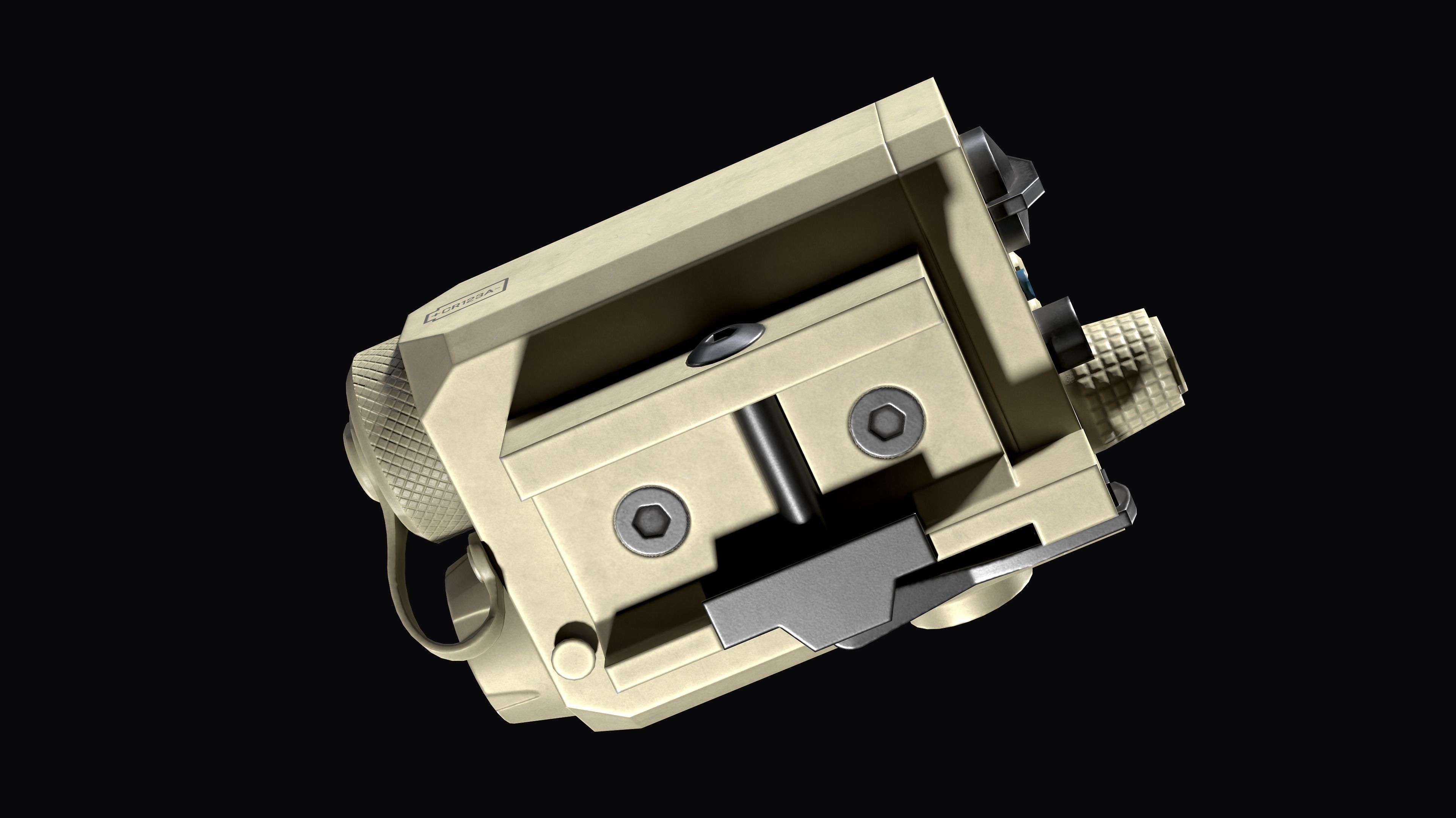 Tactical device Laser Sight Holosun LS321 Low-poly 3D model_12