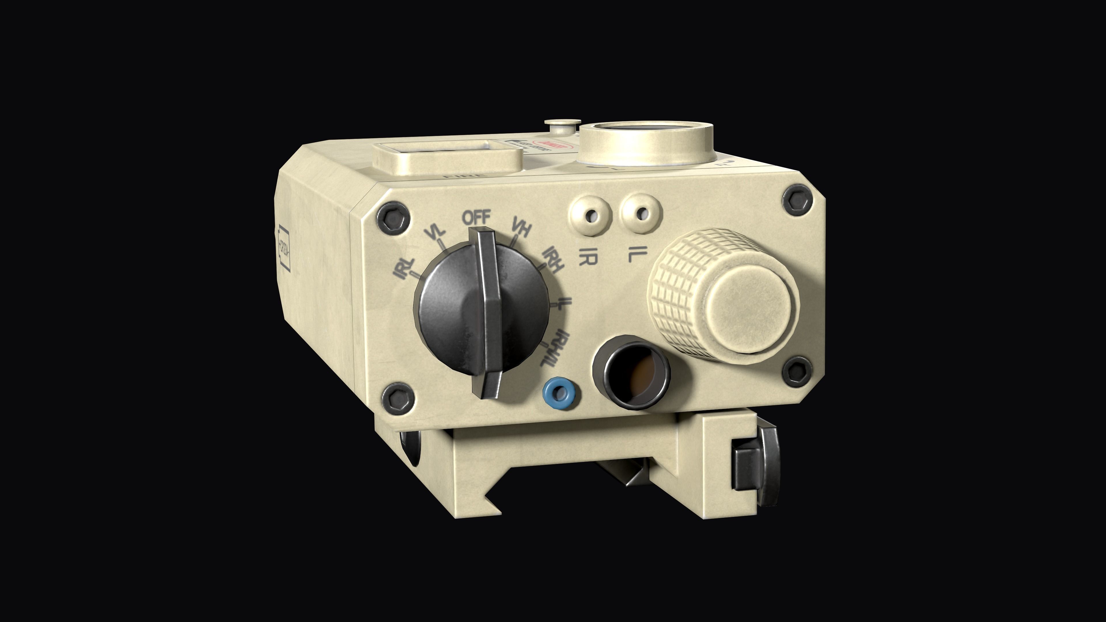 Tactical device Laser Sight Holosun LS321 Low-poly 3D model_13
