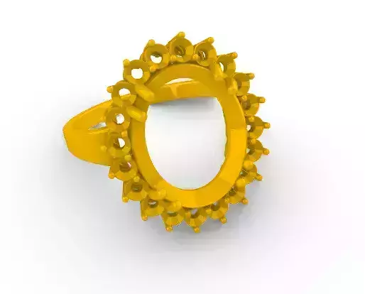 Anillo piedra oval ring  13x10 SM