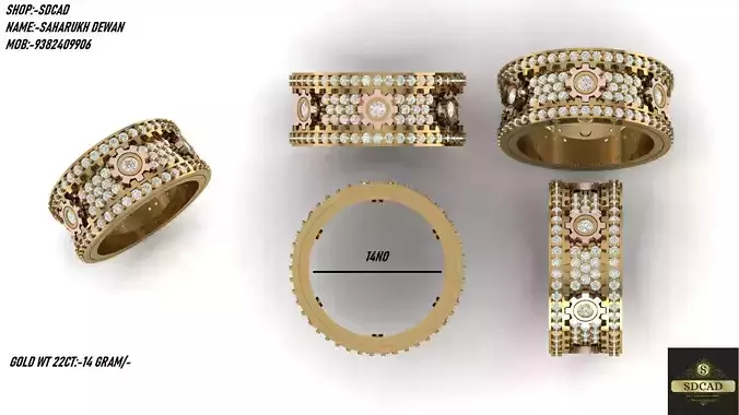 Gear ring moving ring 3D model