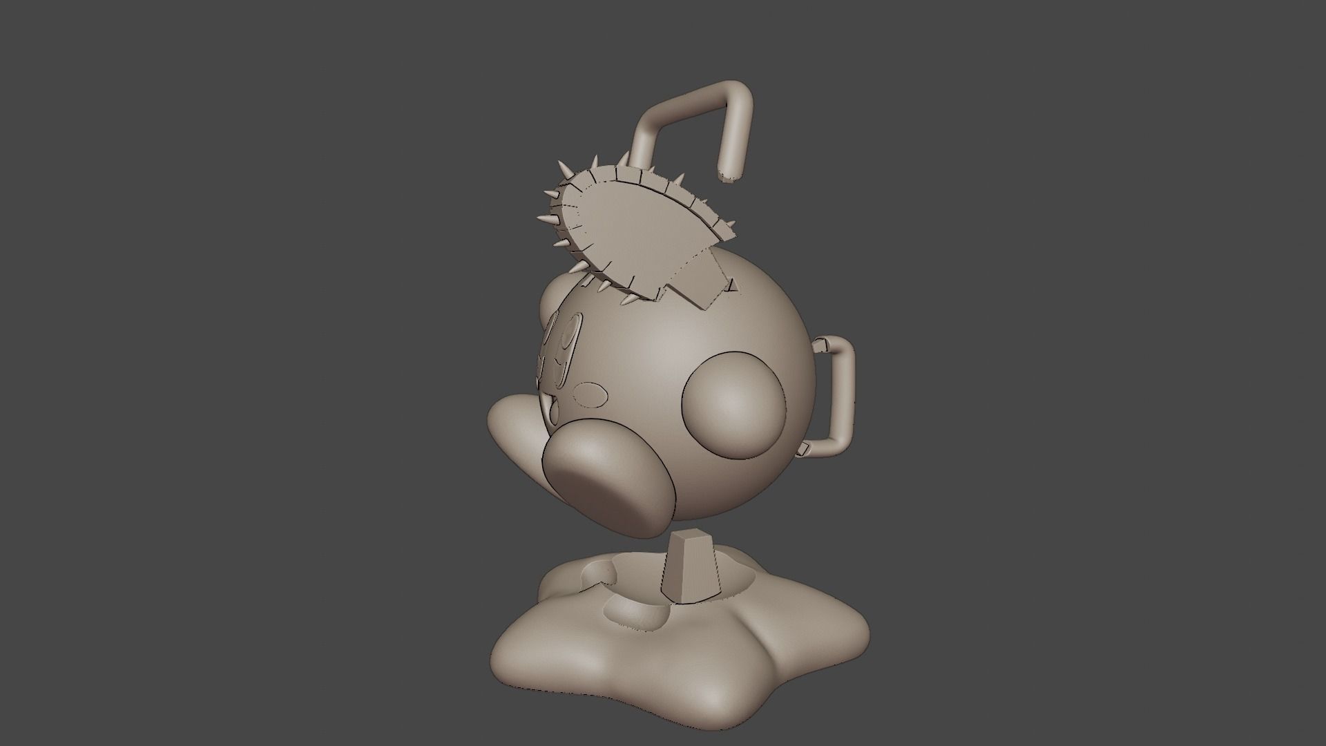 kirby Chainsaw man Crossover 3D print model_2