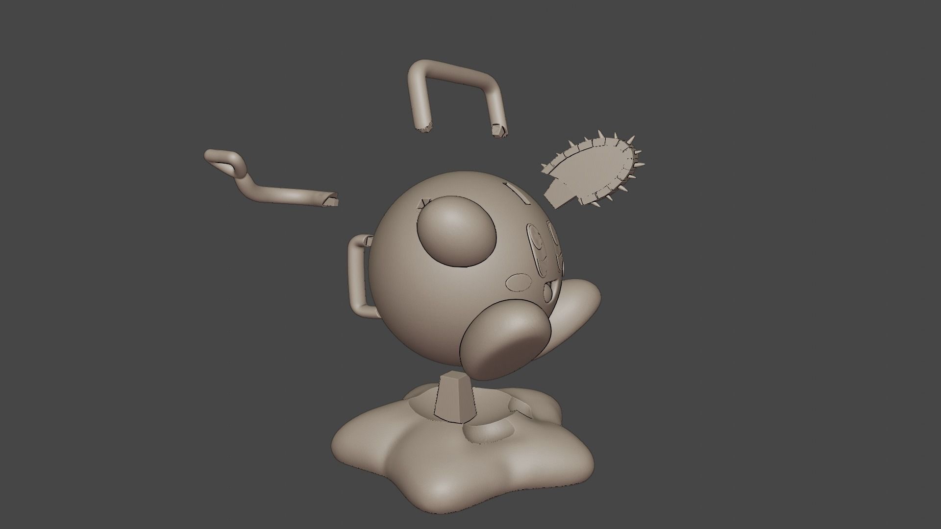 kirby Chainsaw man Crossover 3D print model_6