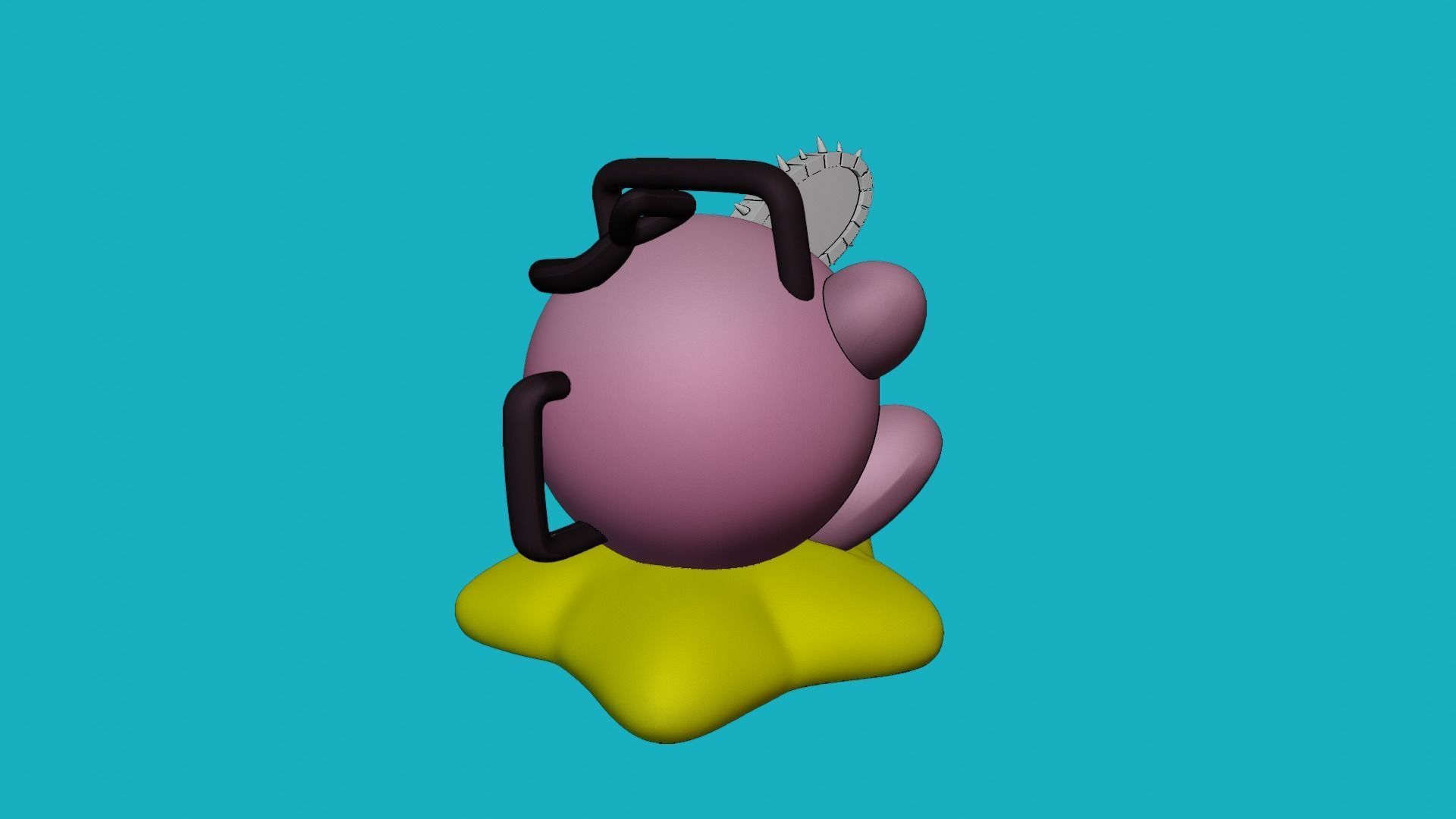 kirby Chainsaw man Crossover 3D print model_10