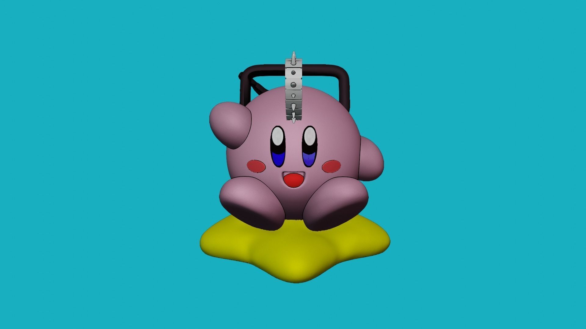 kirby Chainsaw man Crossover 3D print model_8