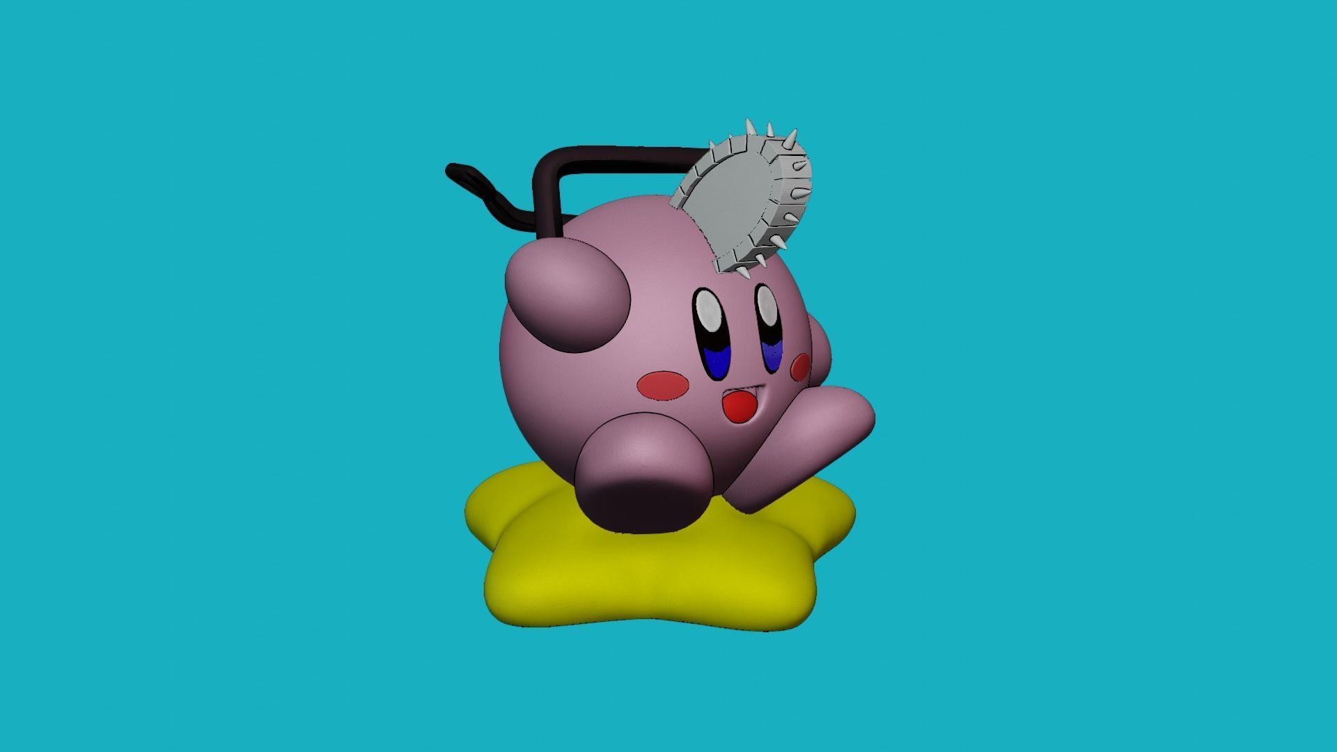 kirby Chainsaw man Crossover 3D print model_11