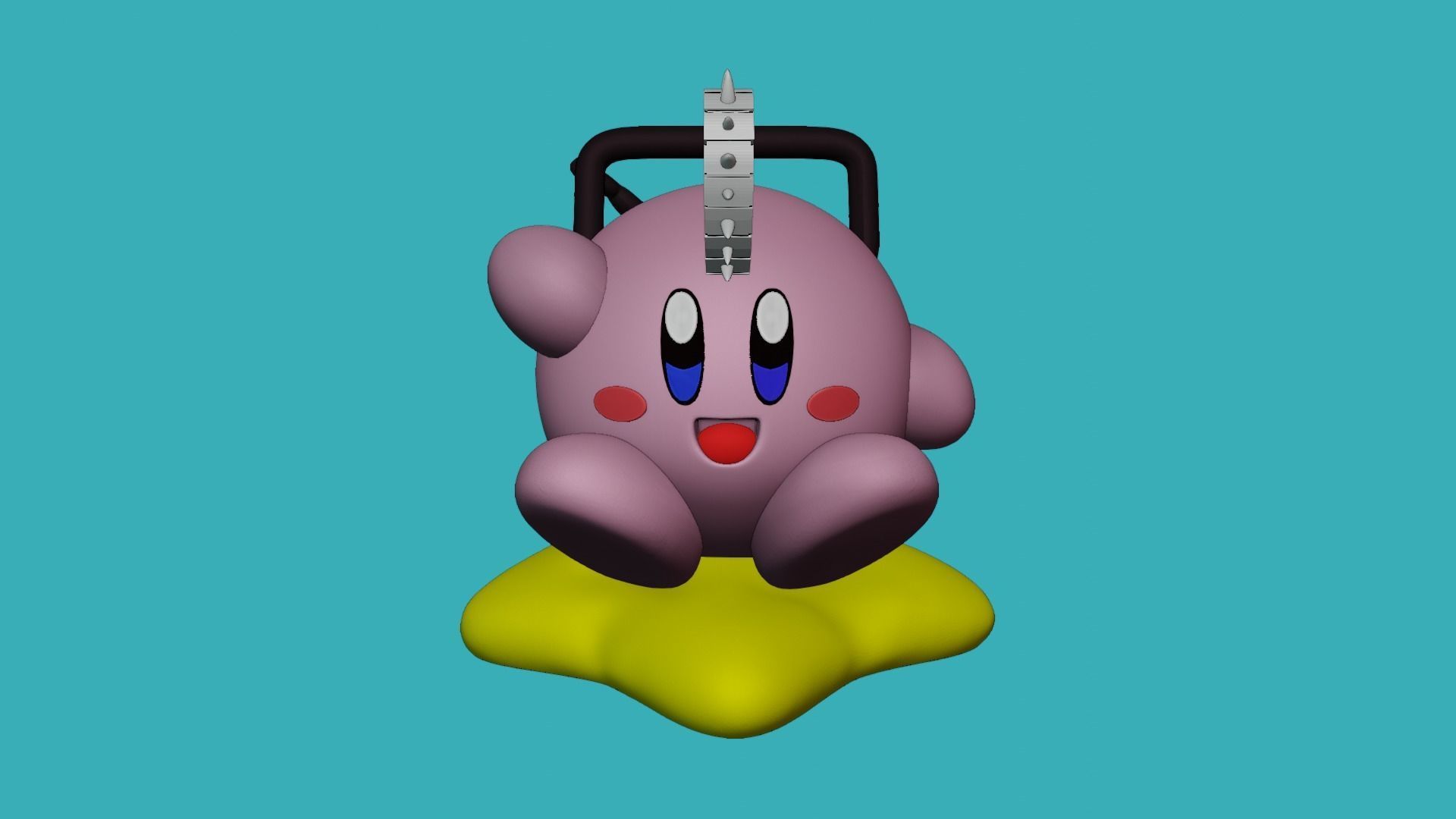 kirby Chainsaw man Crossover 3D print model_5