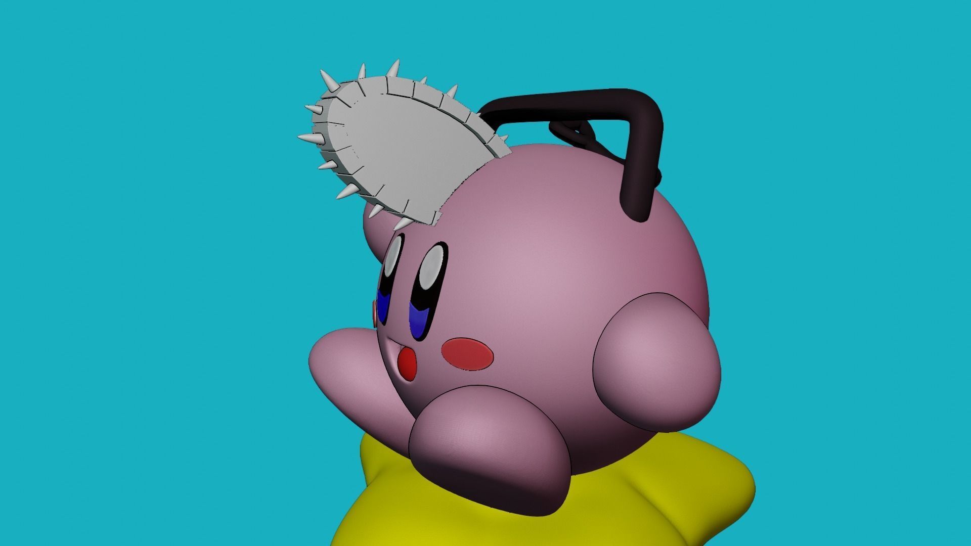 kirby Chainsaw man Crossover 3D print model_13