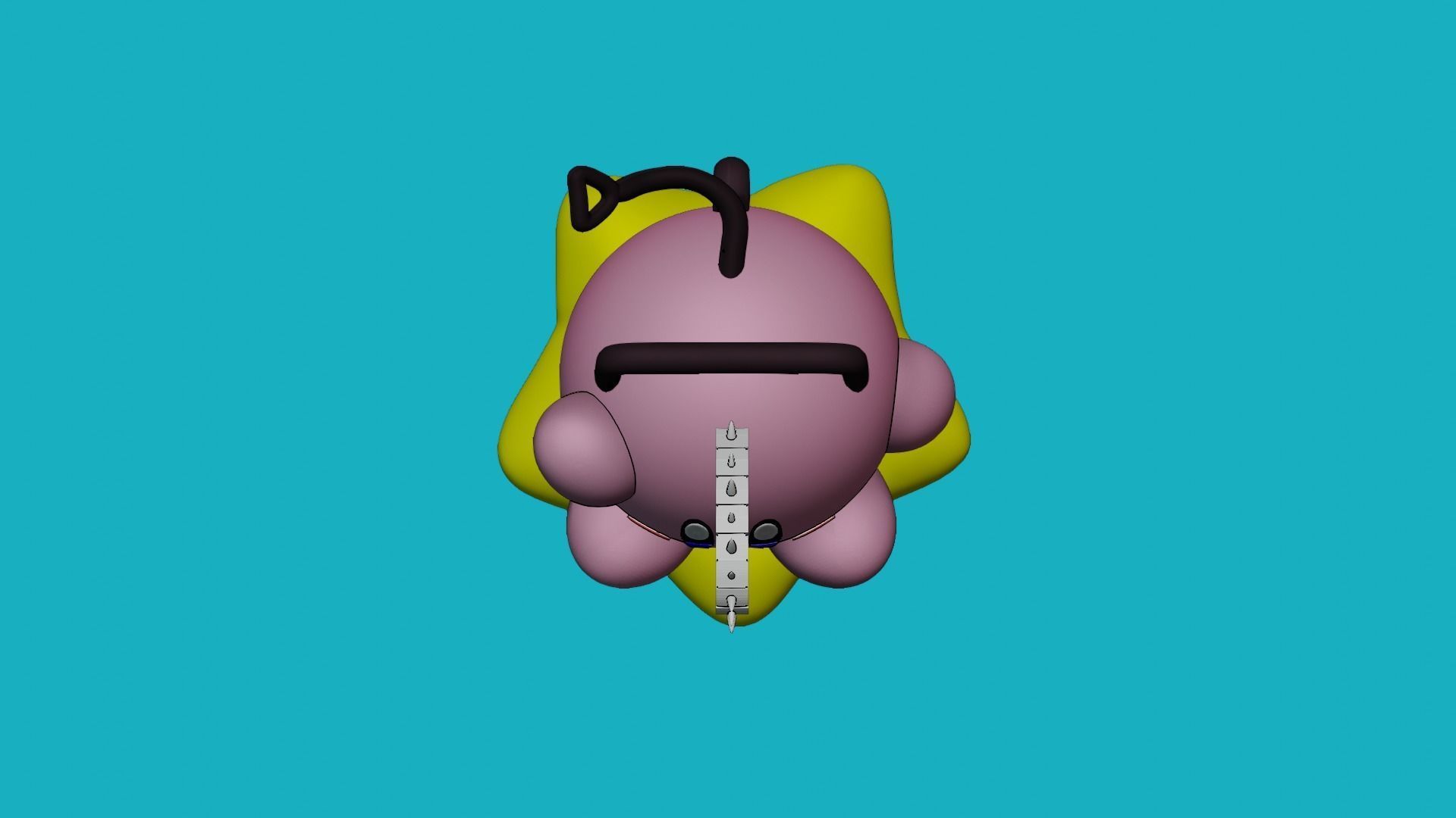 kirby Chainsaw man Crossover 3D print model_12