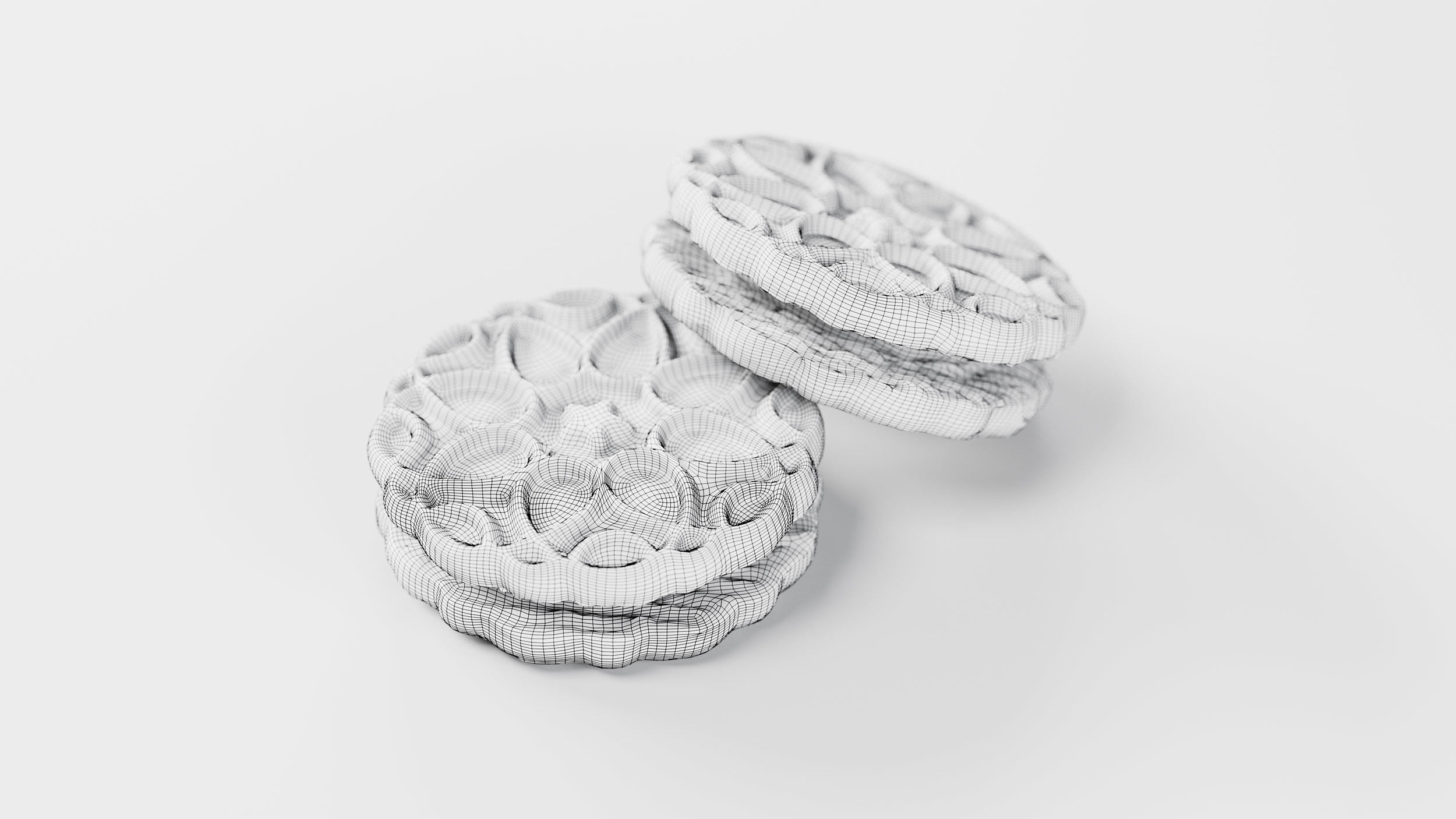 Chocolate Cookie with Cream Filling - 3D Scan 3D model_3