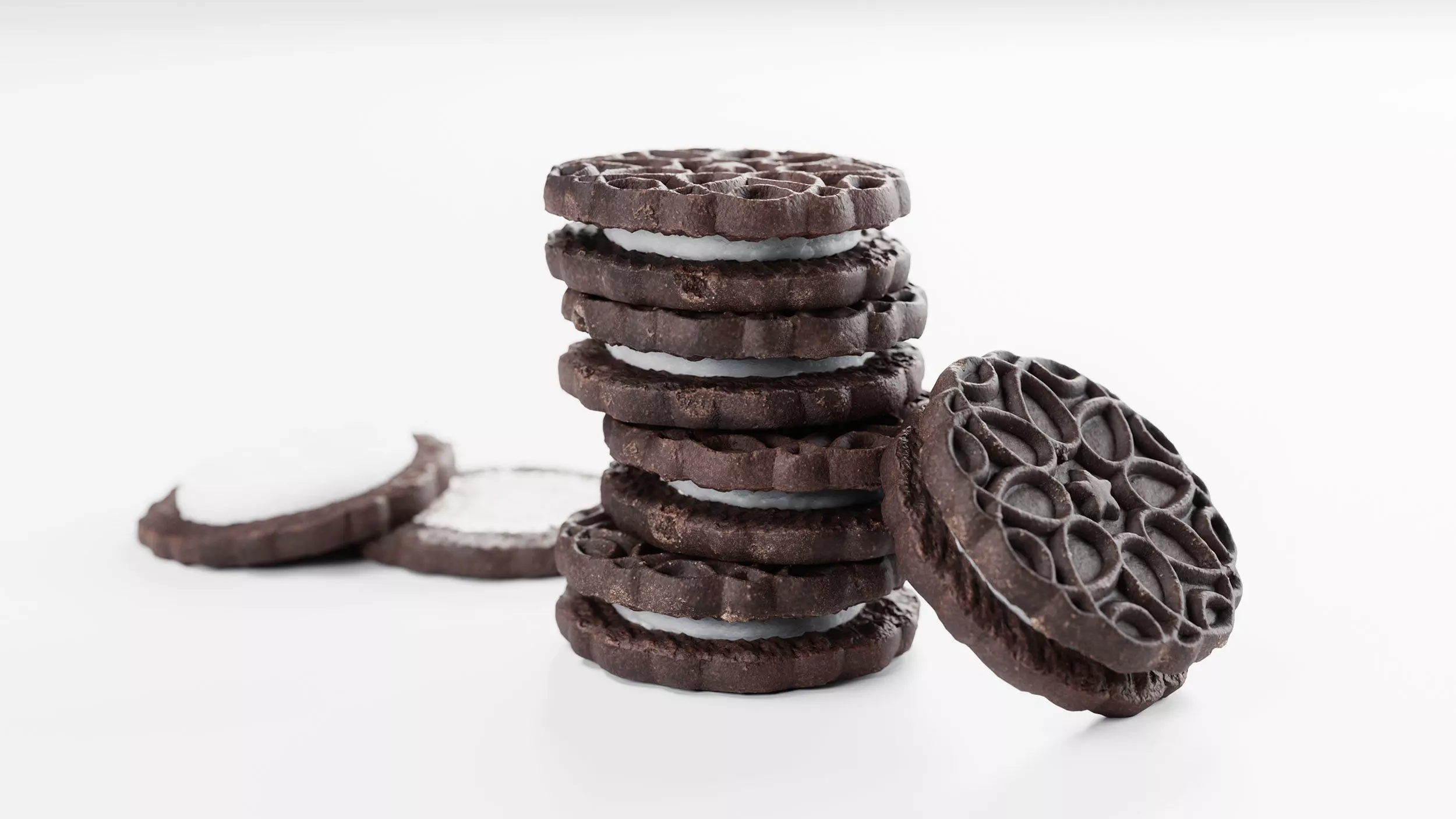 Chocolate Cookie with Cream Filling - 3D Scan 3D model_0