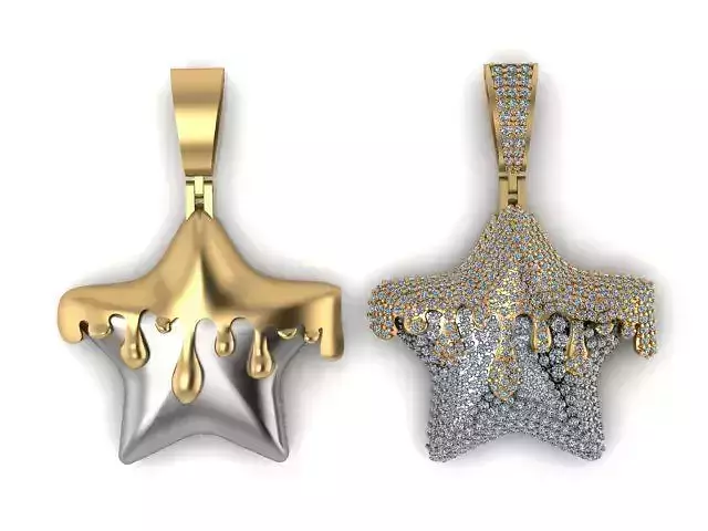 star snow pendant 3D print model